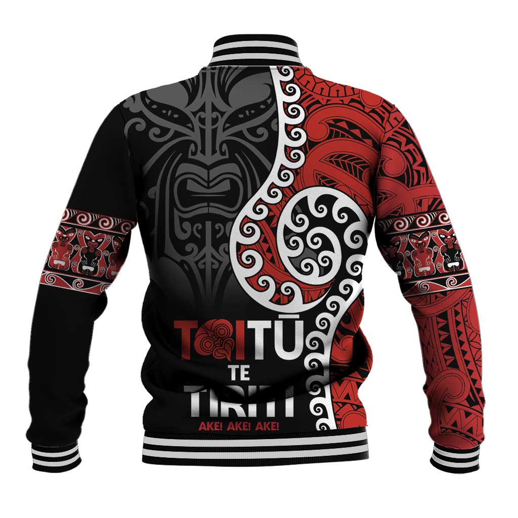 Honour The Treaty New Zealand Baseball Jacket Toitu Te Tiriti Ake!Ake!Ake!