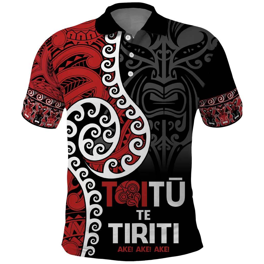 Honour The Treaty New Zealand Polo Shirt Toitu Te Tiriti Ake!Ake!Ake!