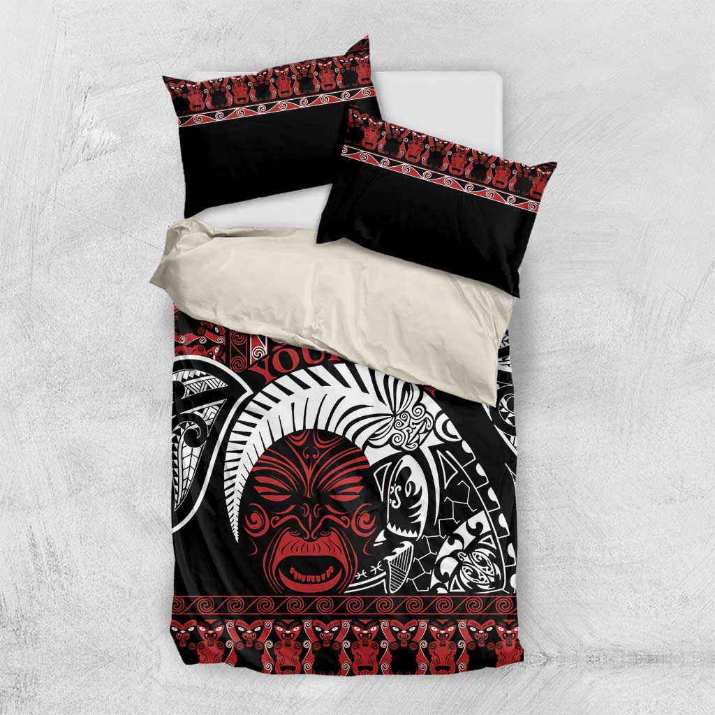 Honour The Treaty New Zealand Personalised Bedding Set Toitu Te Tiriti Indigenous Maori Face