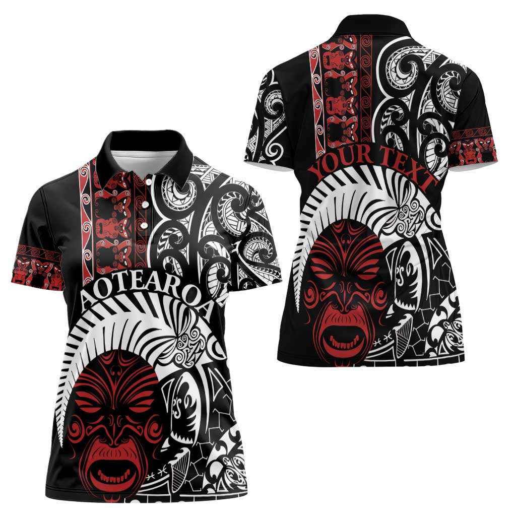 Honour The Treaty New Zealand Personalised Women Polo Shirt Toitu Te Tiriti Indigenous Maori Face