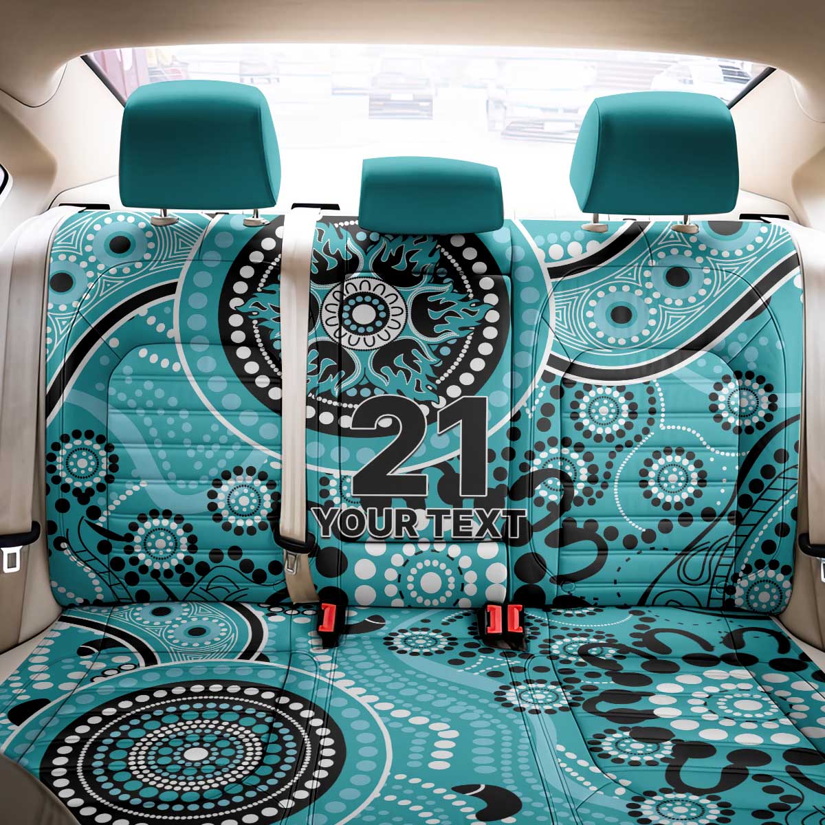 Heat Cricket Custom Back Car Seat Cover Australian Aboriginal