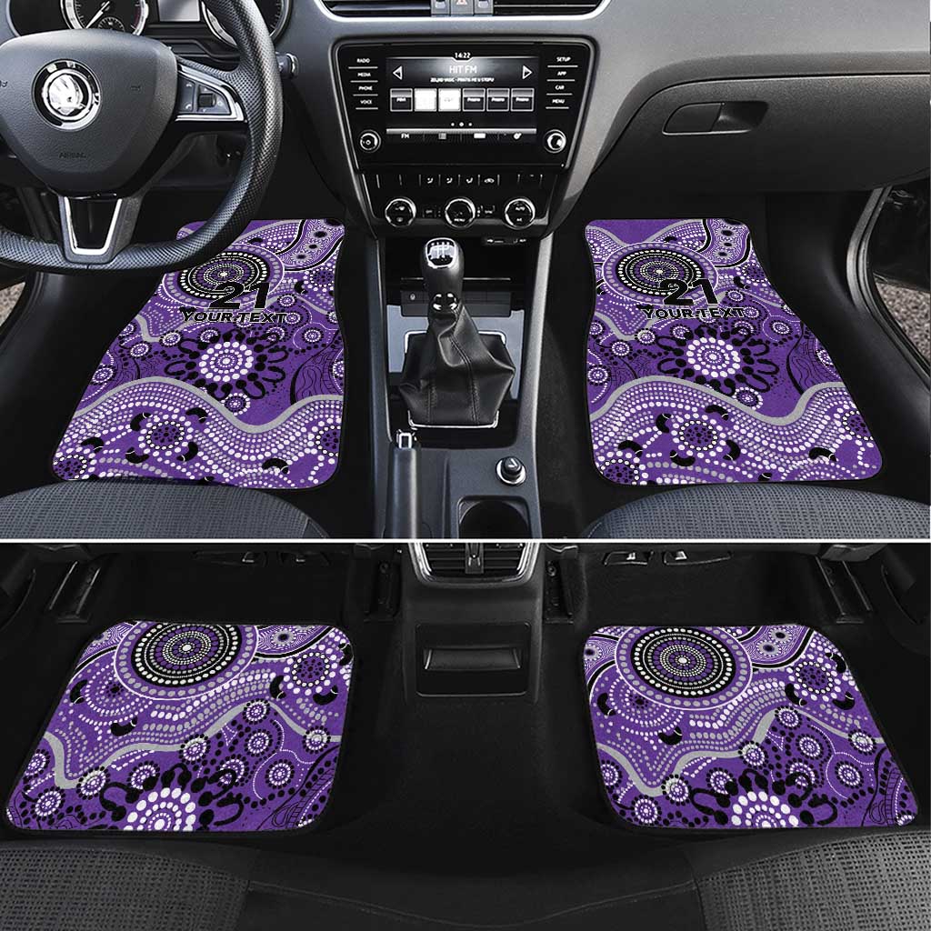 Hurricanes Cricket Custom Car Mats Australian Aboriginal