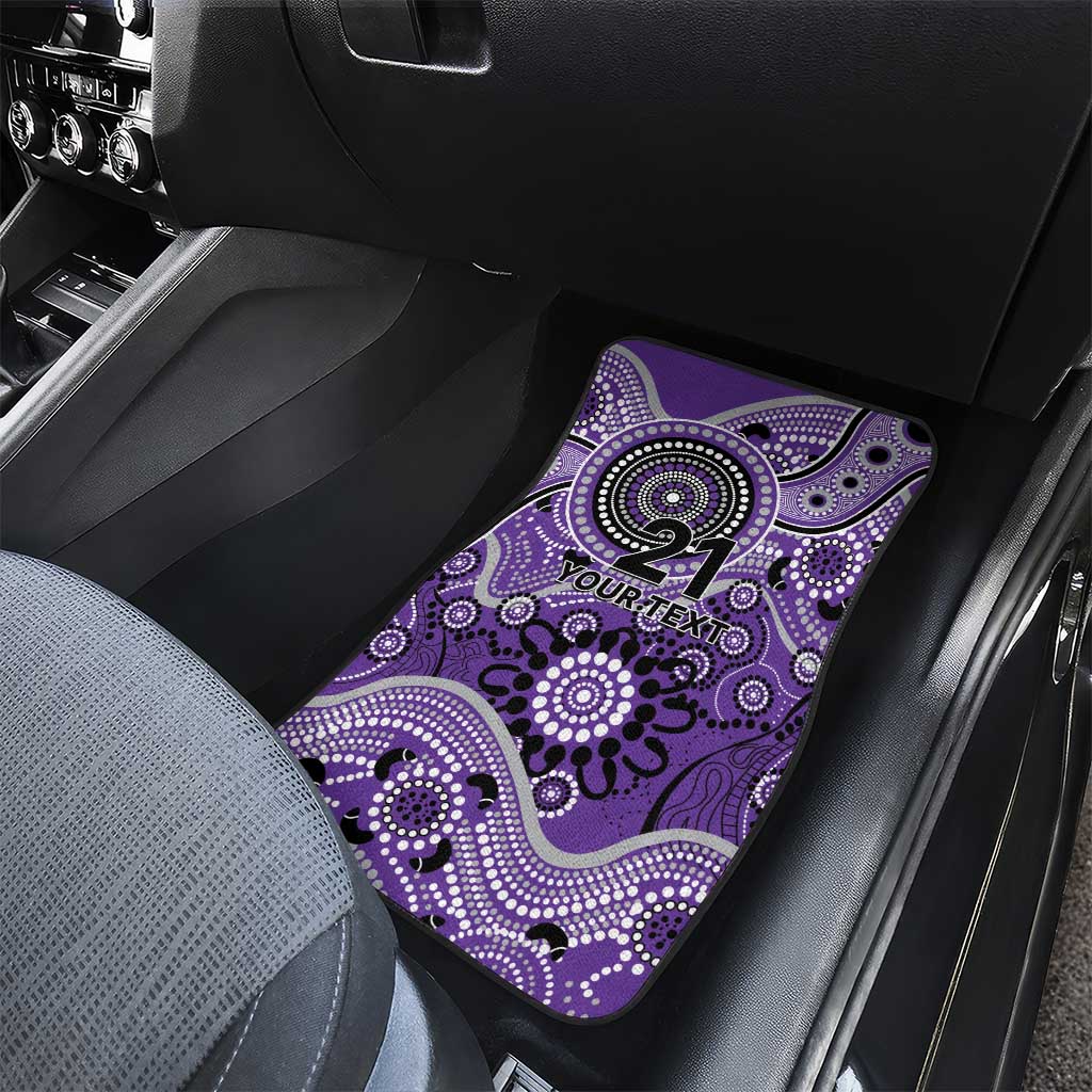 Hurricanes Cricket Custom Car Mats Australian Aboriginal