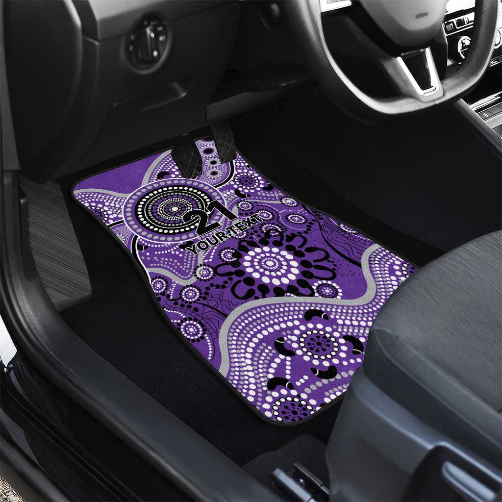 Hurricanes Cricket Custom Car Mats Australian Aboriginal