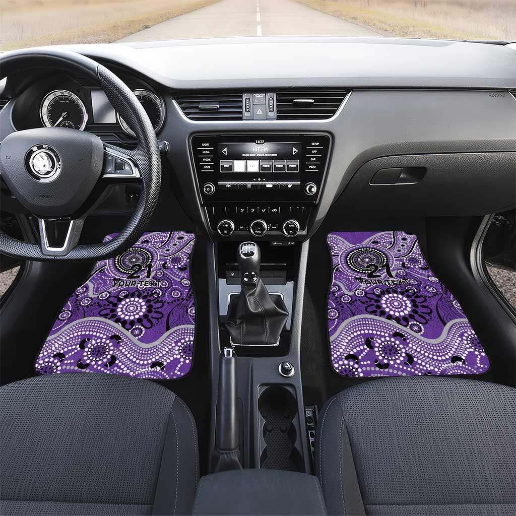 Hurricanes Cricket Custom Car Mats Australian Aboriginal