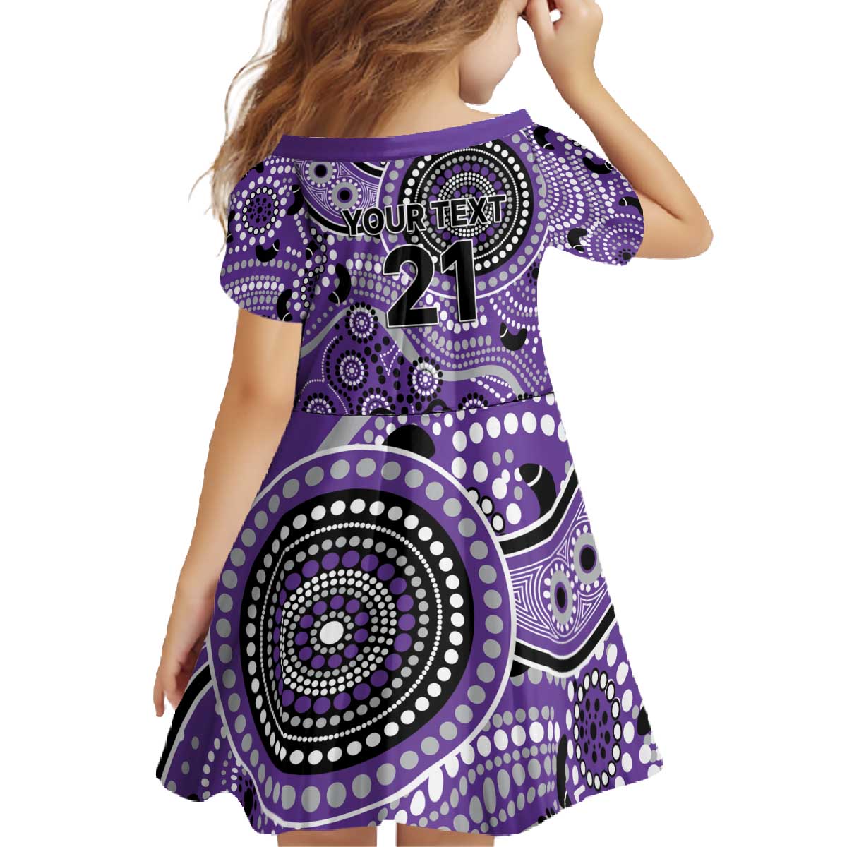 Hurricanes Cricket Custom Family Matching Off The Shoulder Long Sleeve Dress and Hawaiian Shirt Australian Aboriginal