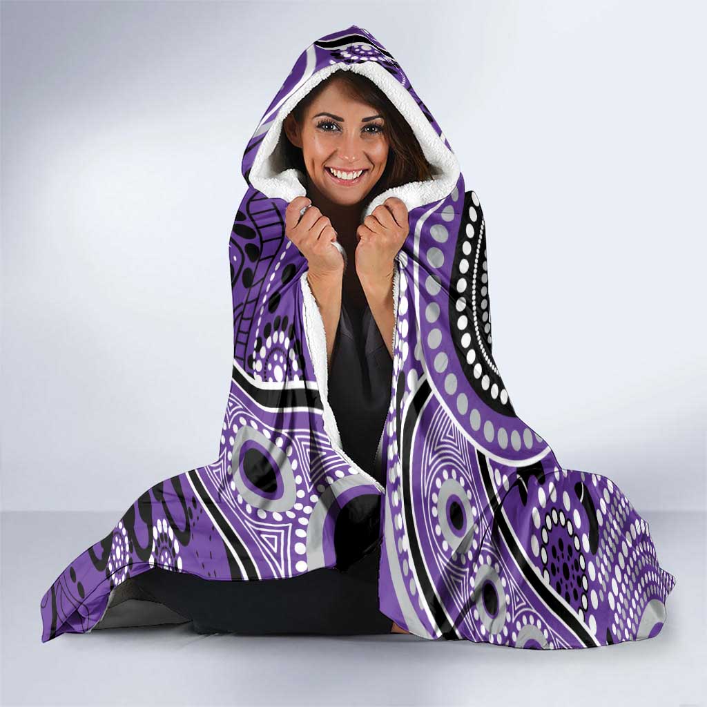 Hurricanes Cricket Custom Hooded Blanket Australian Aboriginal