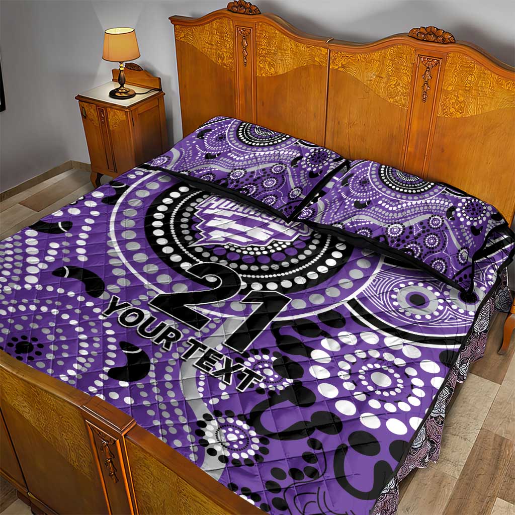 Hurricanes Cricket Custom Quilt Bed Set Australian Aboriginal