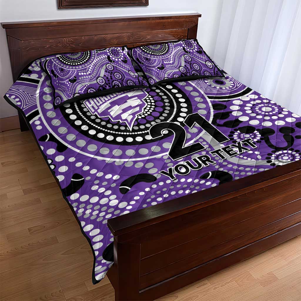 Hurricanes Cricket Custom Quilt Bed Set Australian Aboriginal