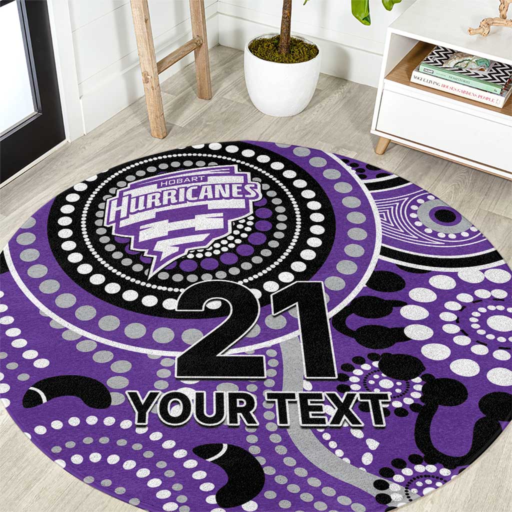 Hurricanes Cricket Custom Round Carpet Australian Aboriginal