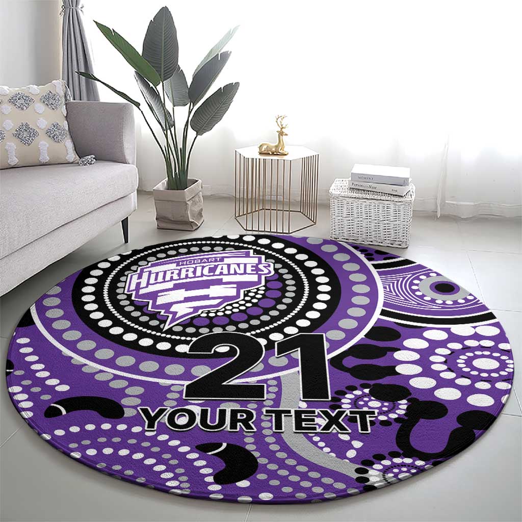 Hurricanes Cricket Custom Round Carpet Australian Aboriginal