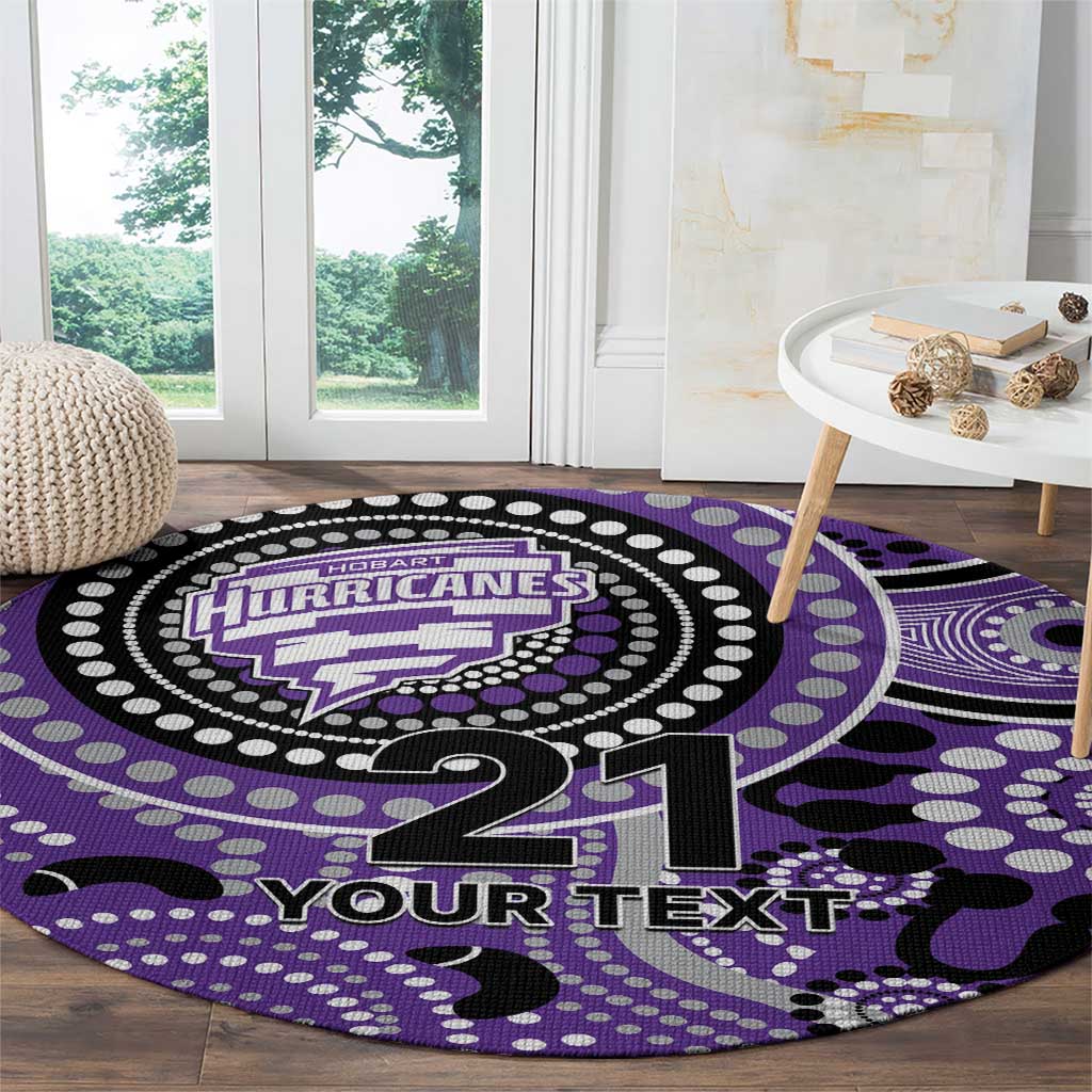 Hurricanes Cricket Custom Round Carpet Australian Aboriginal