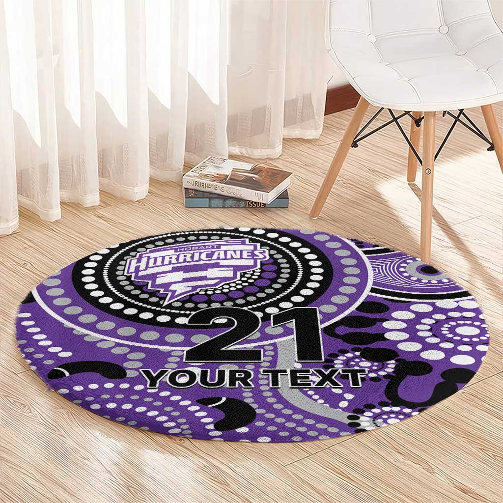 Hurricanes Cricket Custom Round Carpet Australian Aboriginal