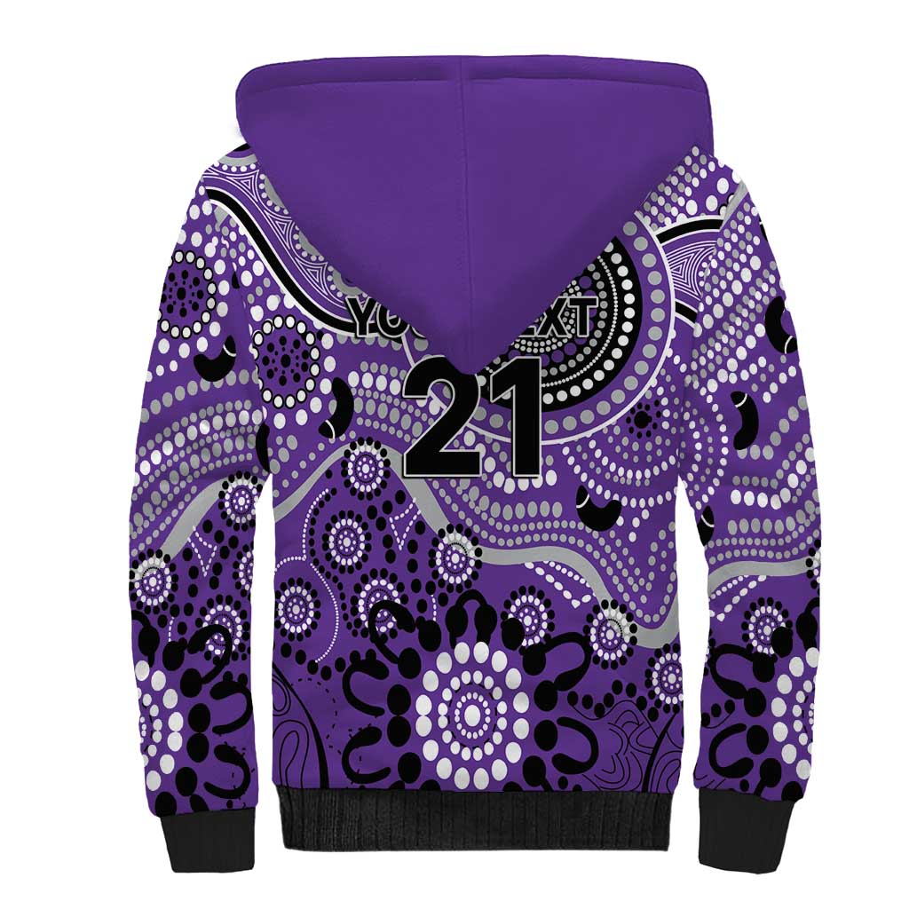 Hurricanes Cricket Custom Sherpa Hoodie Australian Aboriginal