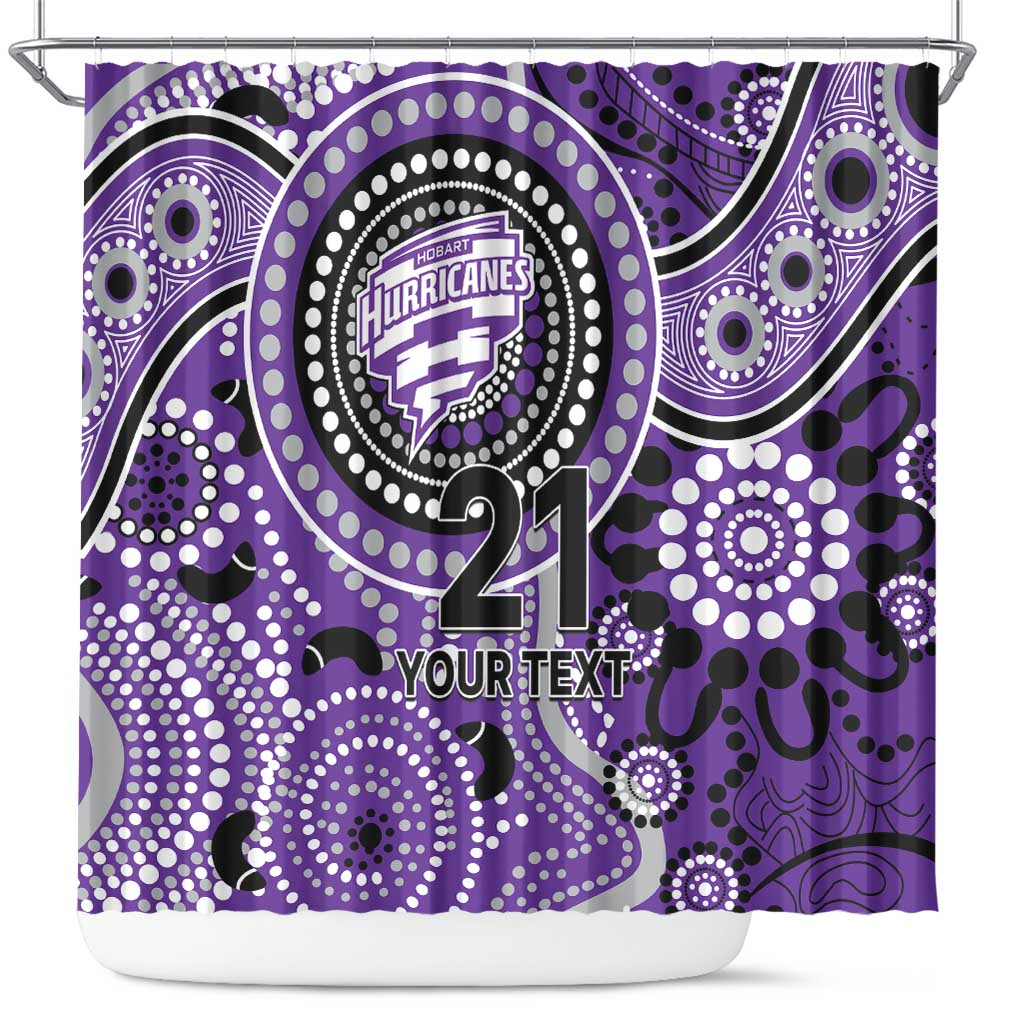 Hurricanes Cricket Custom Shower Curtain Australian Aboriginal