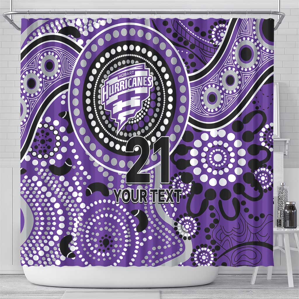 Hurricanes Cricket Custom Shower Curtain Australian Aboriginal