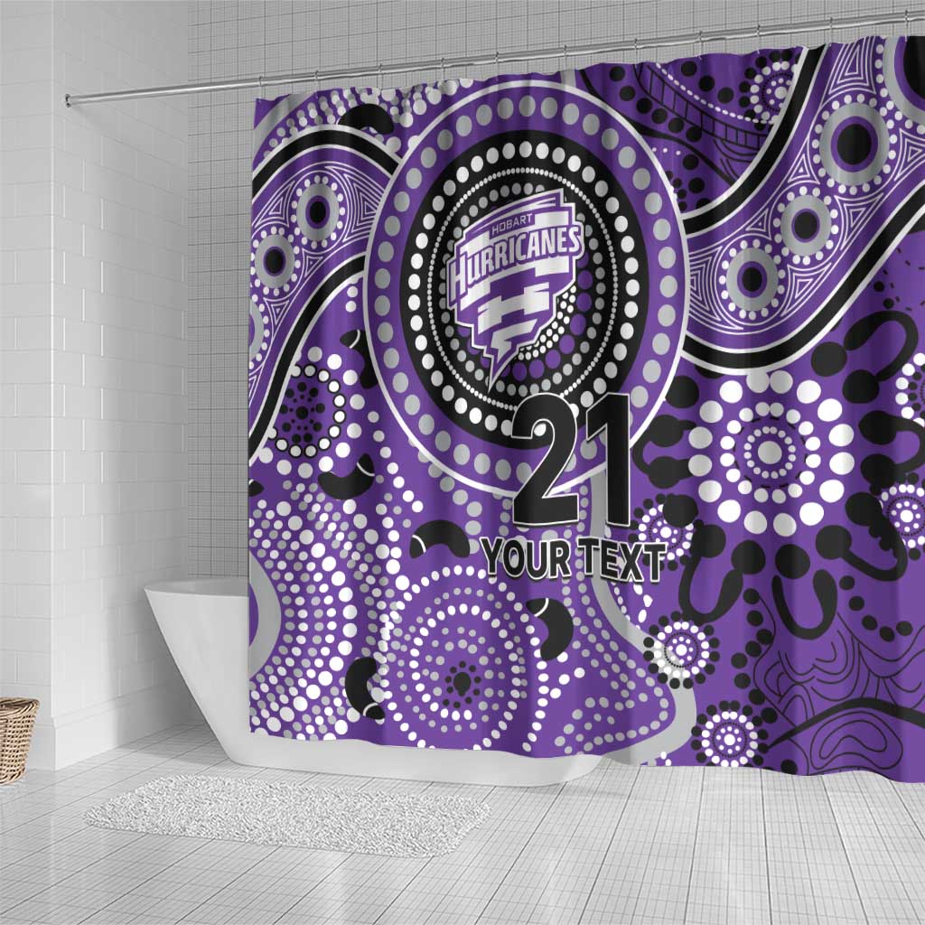 Hurricanes Cricket Custom Shower Curtain Australian Aboriginal