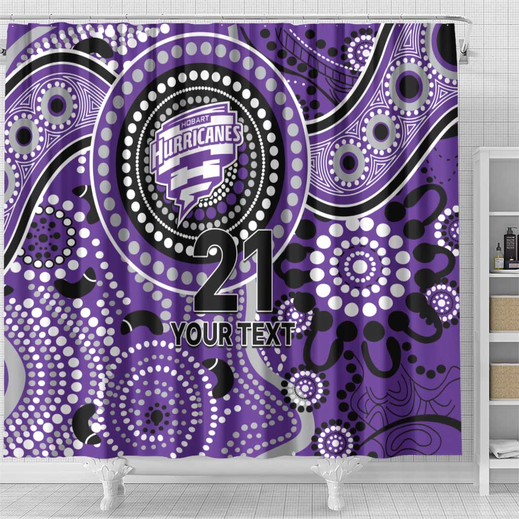 Hurricanes Cricket Custom Shower Curtain Australian Aboriginal