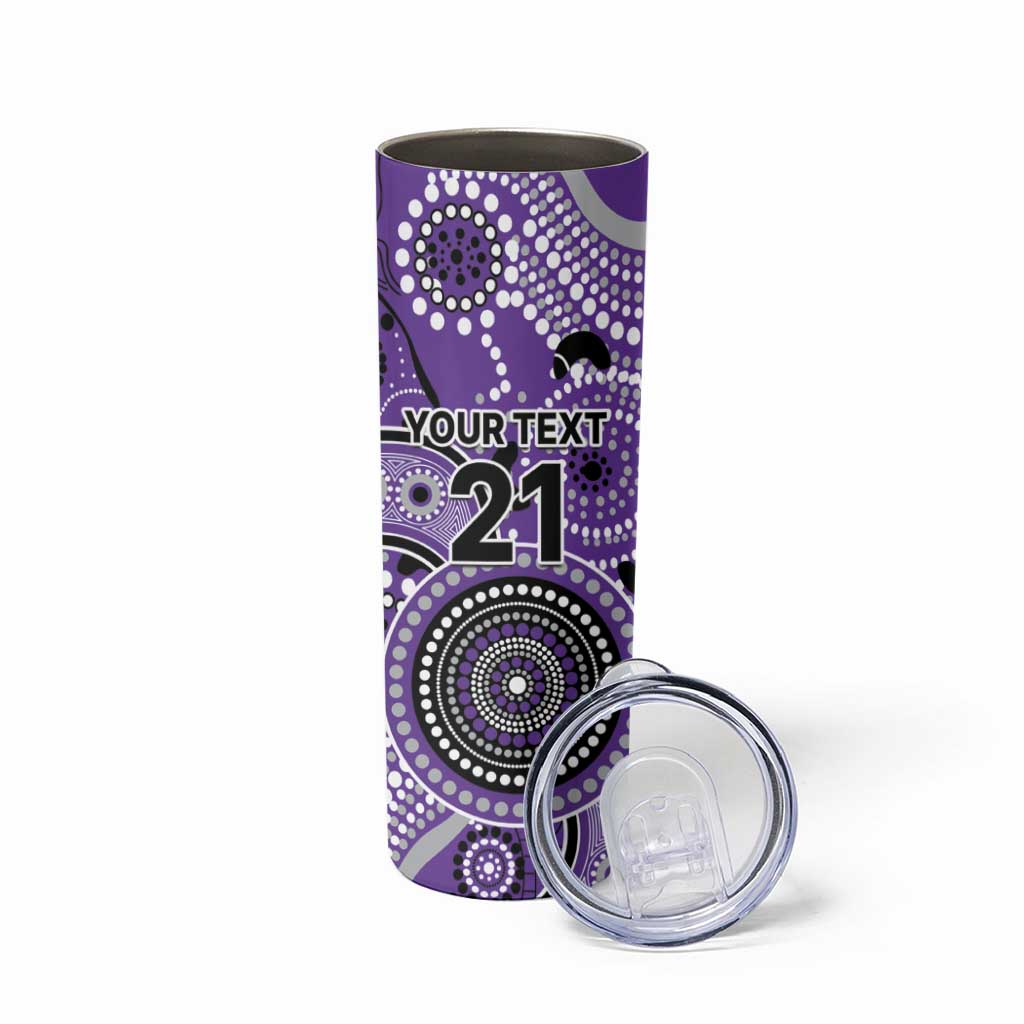 Hurricanes Cricket Custom Skinny Tumbler Australian Aboriginal