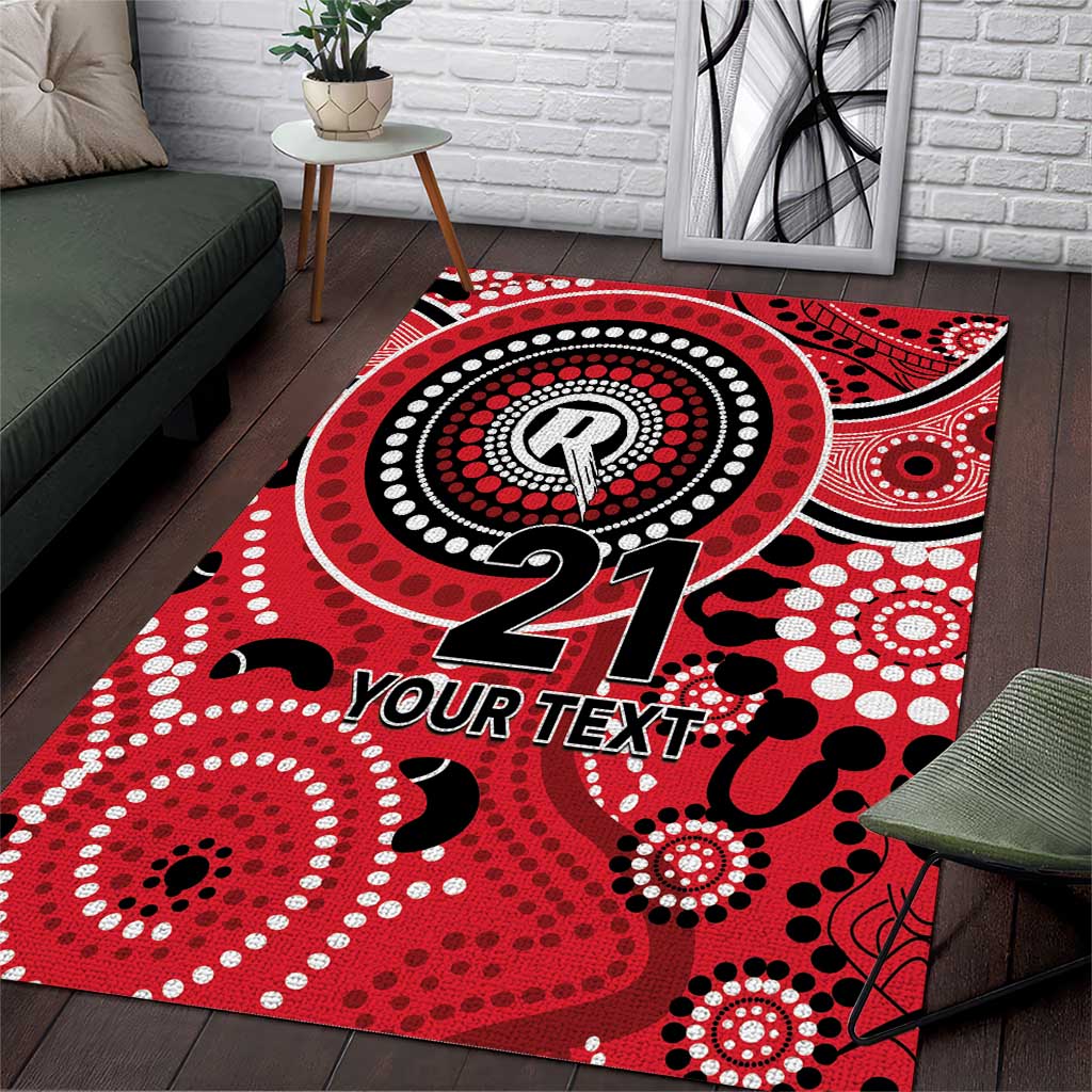 Renegades Cricket Custom Area Rug Australian Aboriginal