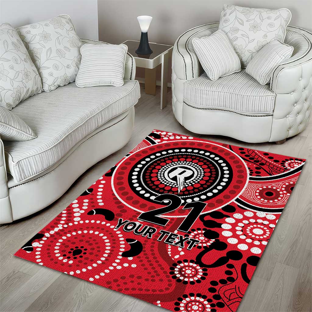 Renegades Cricket Custom Area Rug Australian Aboriginal