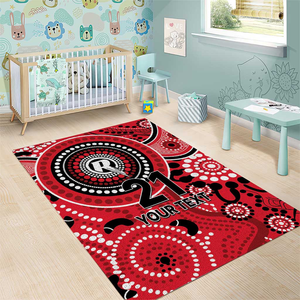 Renegades Cricket Custom Area Rug Australian Aboriginal