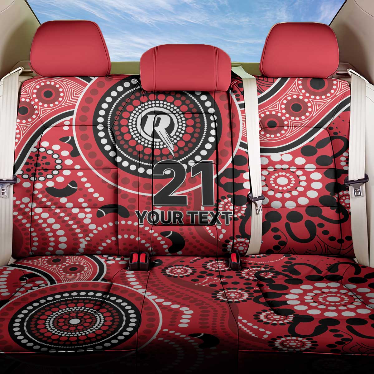 Renegades Cricket Custom Back Car Seat Cover Australian Aboriginal