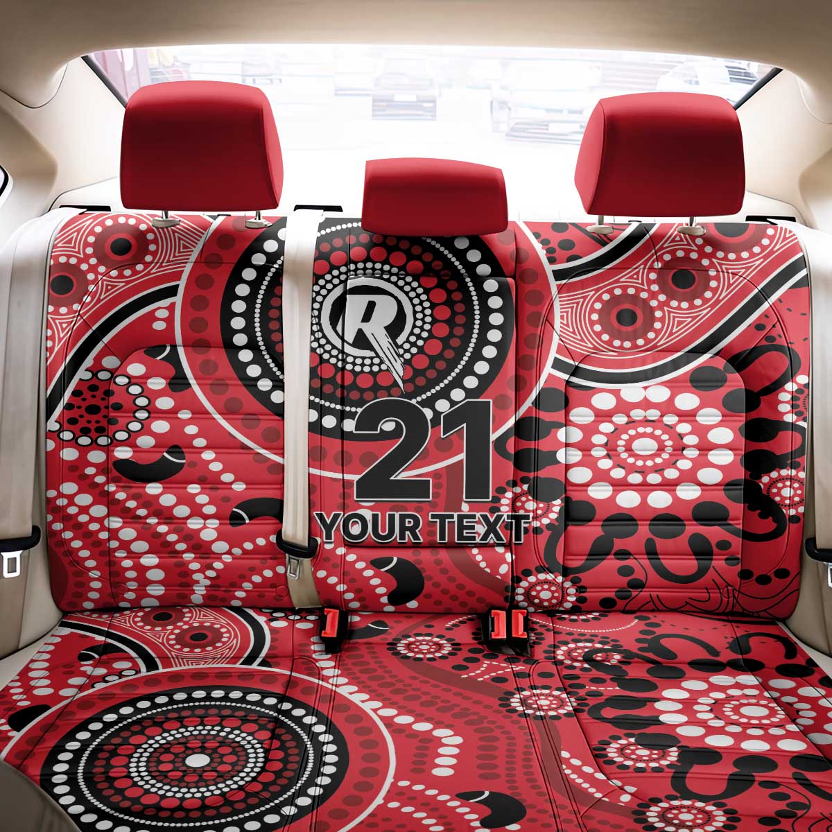 Renegades Cricket Custom Back Car Seat Cover Australian Aboriginal