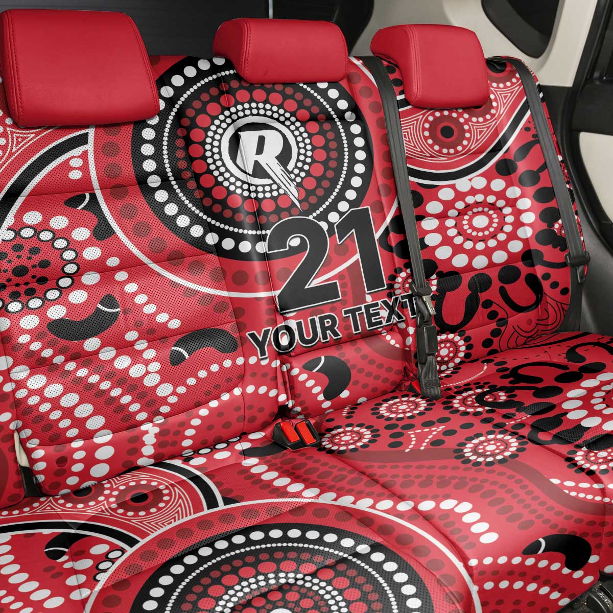 Renegades Cricket Custom Back Car Seat Cover Australian Aboriginal