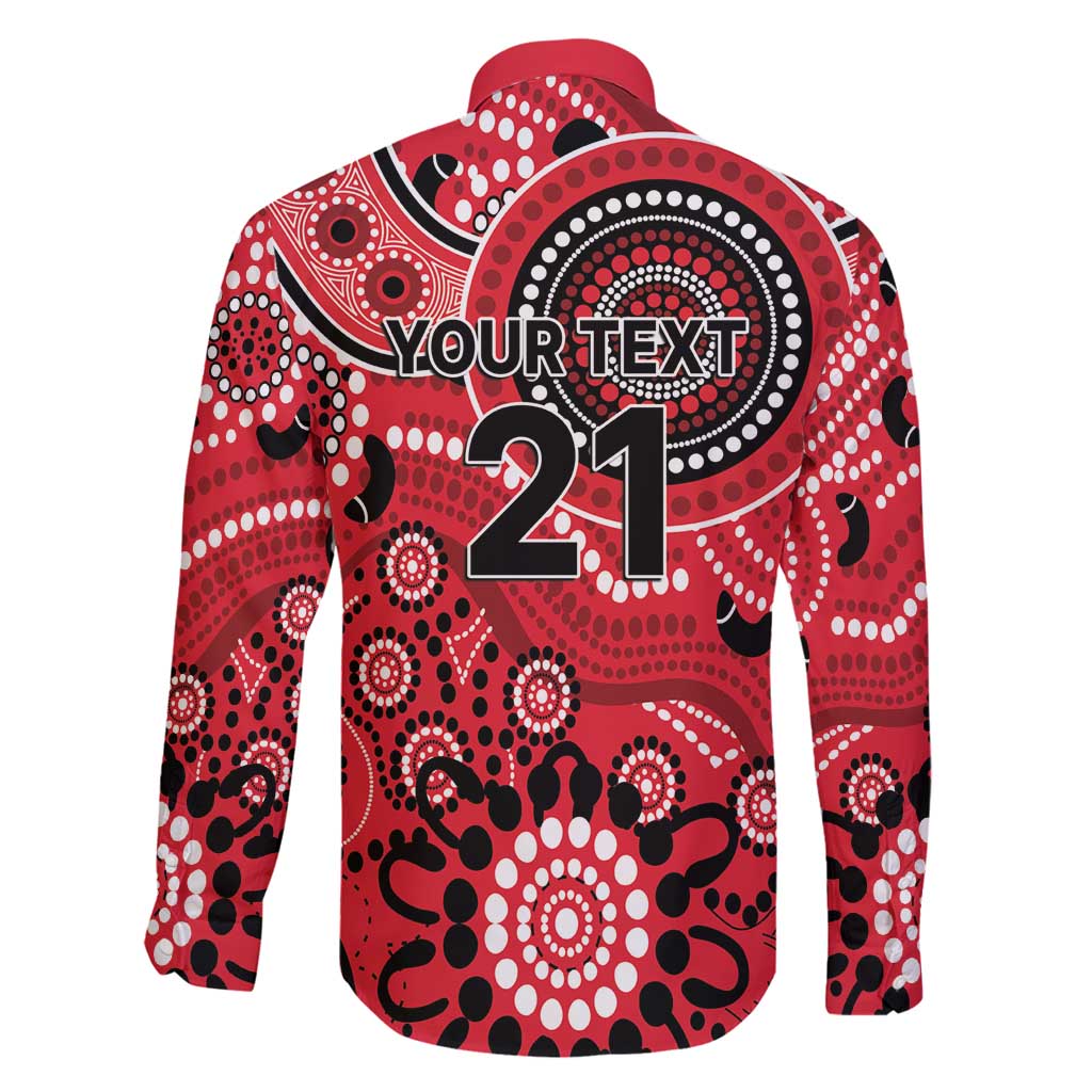 Renegades Cricket Custom Family Matching Long Sleeve Bodycon Dress and Hawaiian Shirt Australian Aboriginal