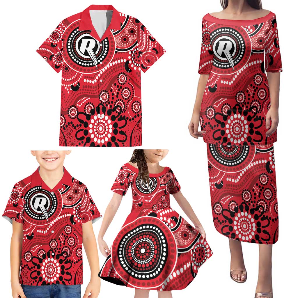 Renegades Cricket Custom Family Matching Puletasi and Hawaiian Shirt Australian Aboriginal