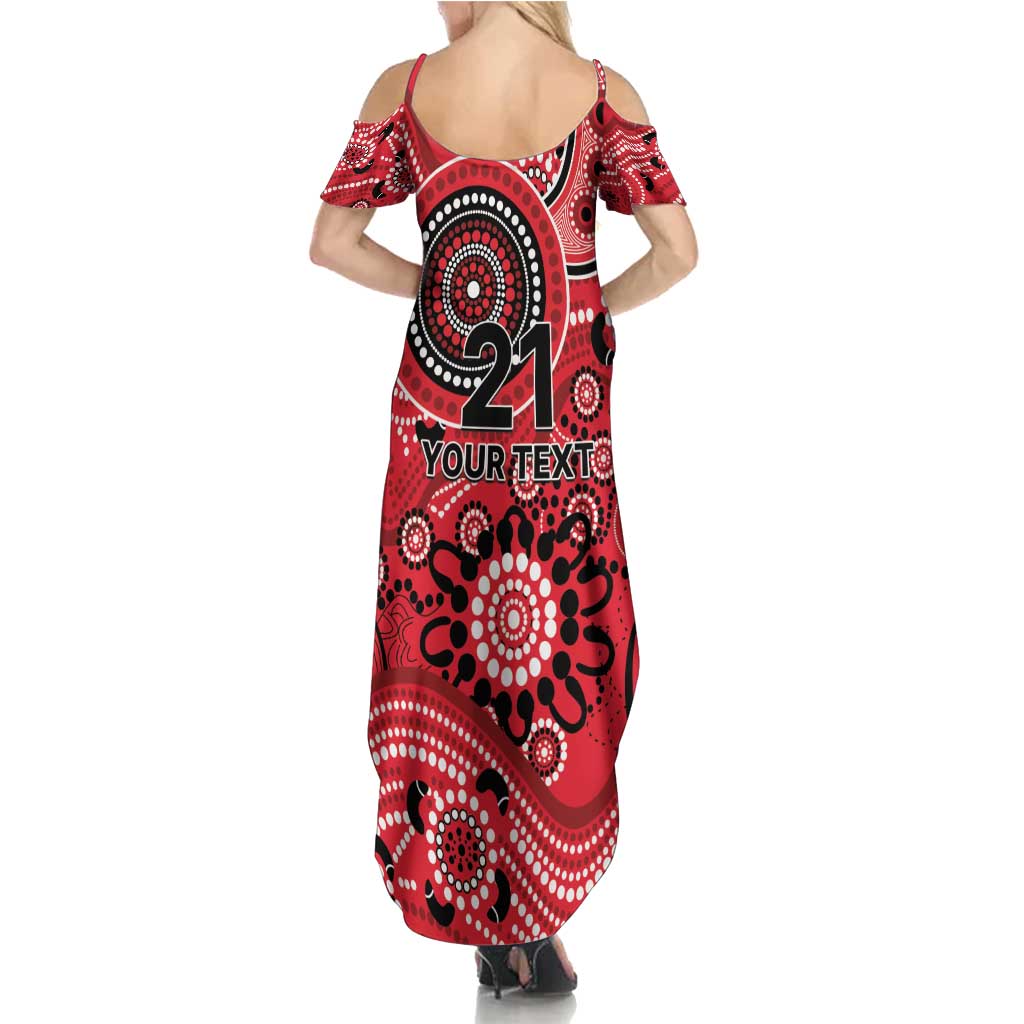 Renegades Cricket Custom Family Matching Summer Maxi Dress and Hawaiian Shirt Australian Aboriginal