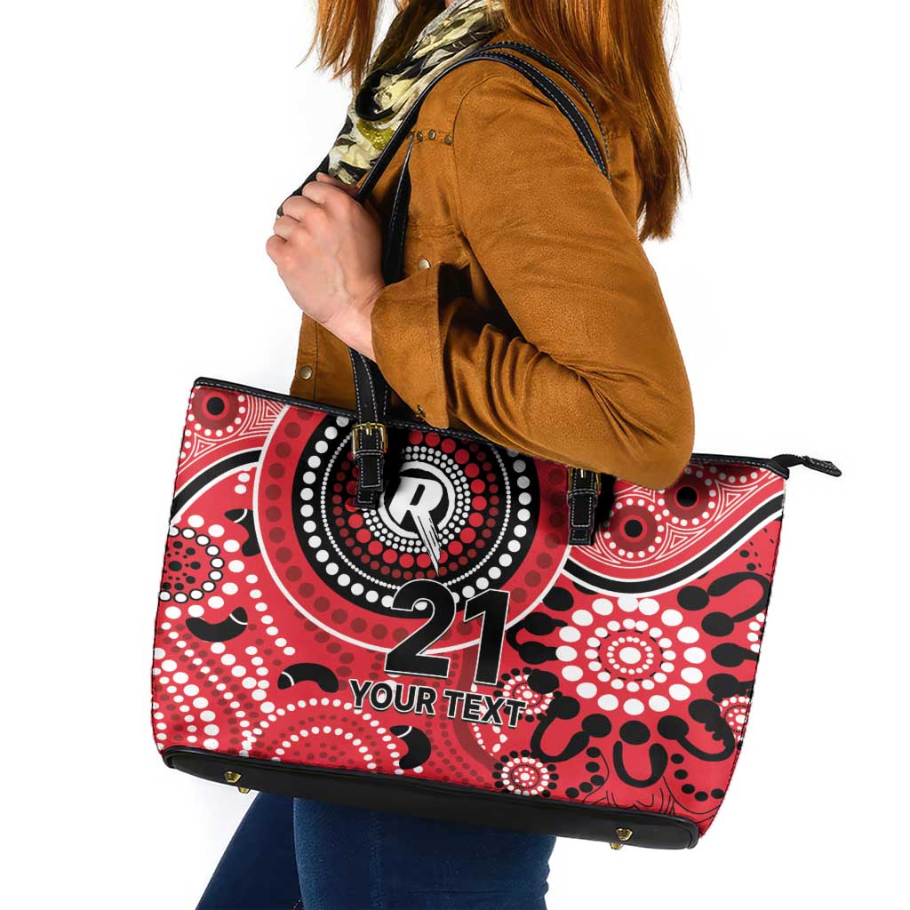 Renegades Cricket Custom Leather Tote Bag Australian Aboriginal