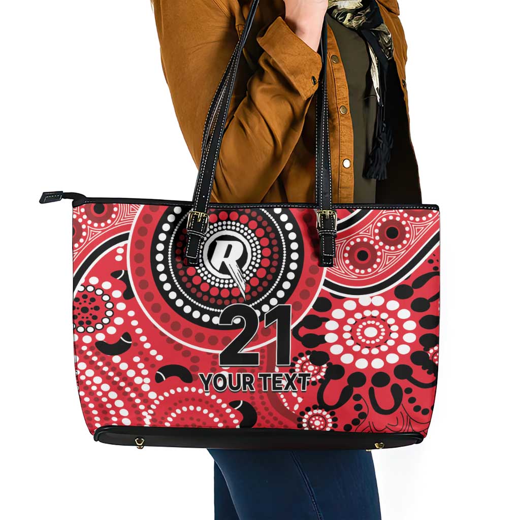 Renegades Cricket Custom Leather Tote Bag Australian Aboriginal