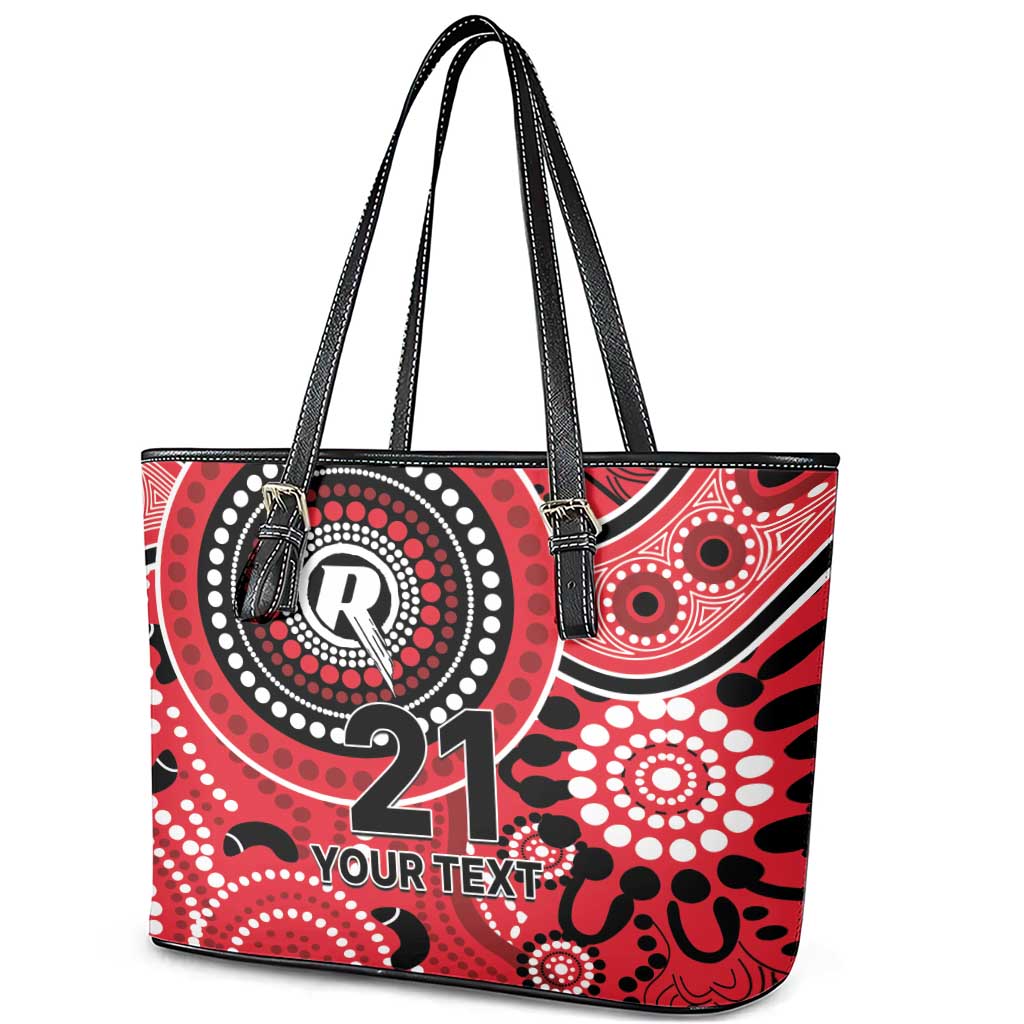 Renegades Cricket Custom Leather Tote Bag Australian Aboriginal