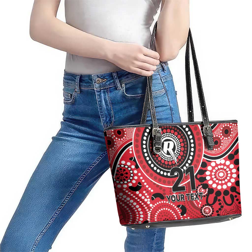 Renegades Cricket Custom Leather Tote Bag Australian Aboriginal