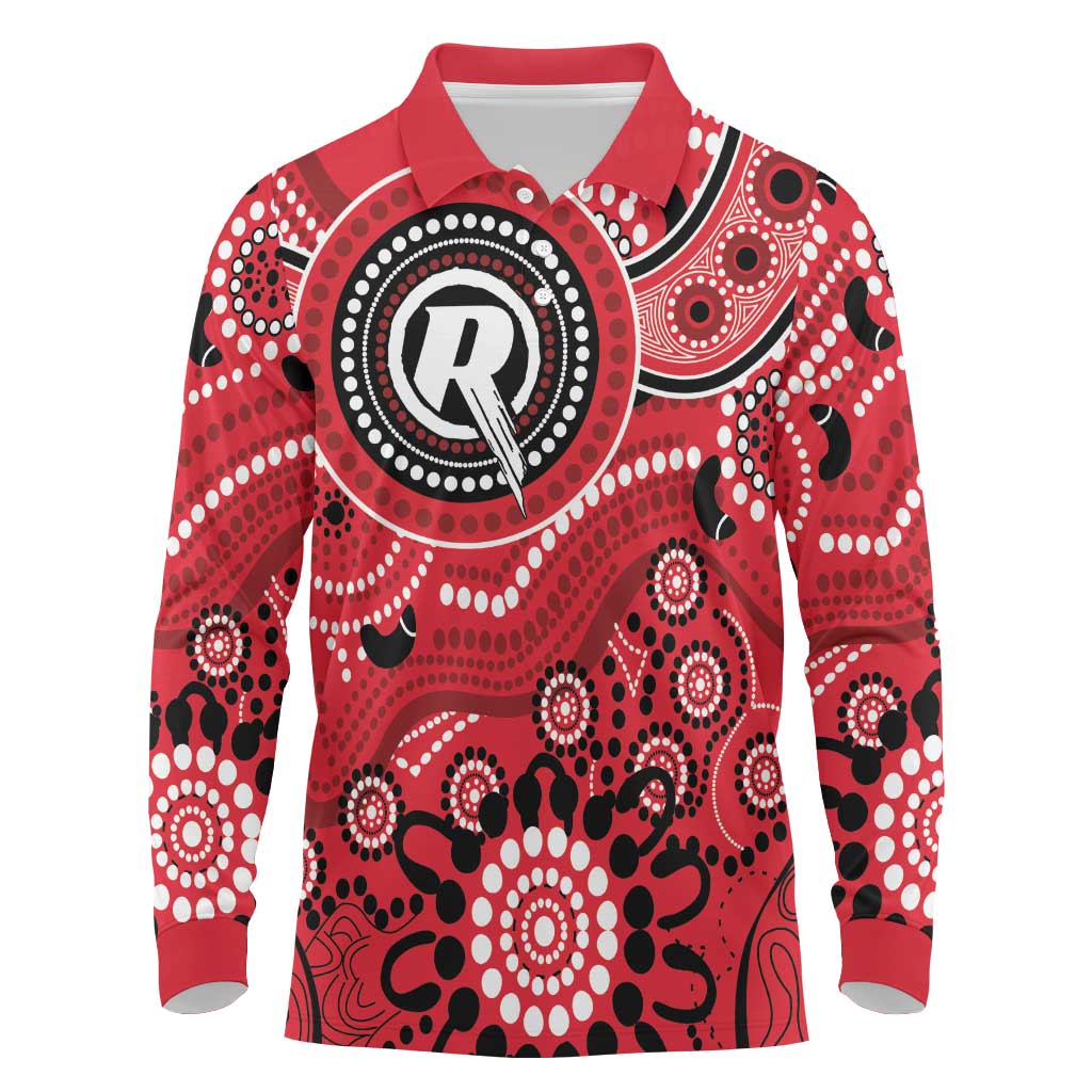 Renegades Cricket Custom Long Sleeve Polo Shirt Australian Aboriginal