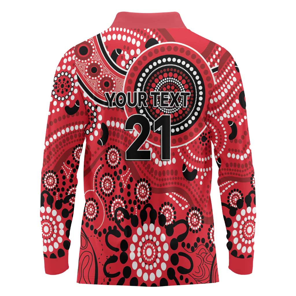 Renegades Cricket Custom Long Sleeve Polo Shirt Australian Aboriginal