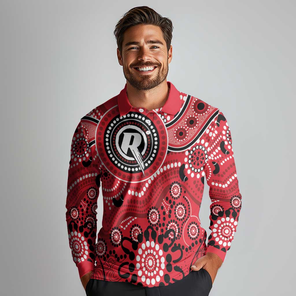 Renegades Cricket Custom Long Sleeve Polo Shirt Australian Aboriginal