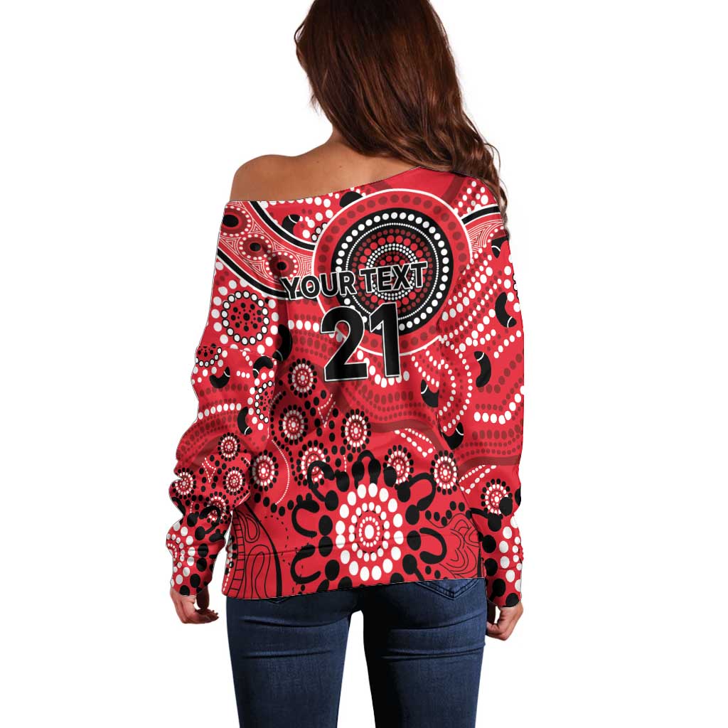 Renegades Cricket Custom Off Shoulder Sweater Australian Aboriginal