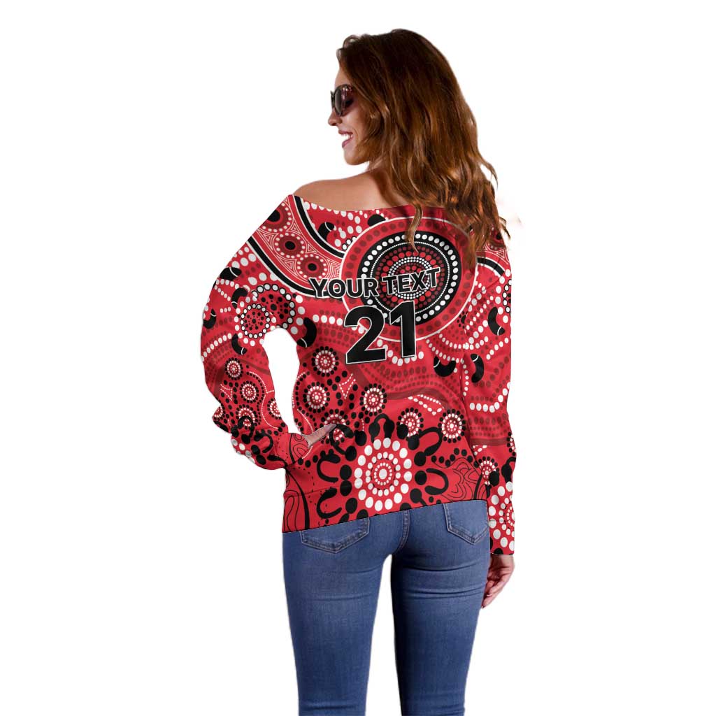 Renegades Cricket Custom Off Shoulder Sweater Australian Aboriginal