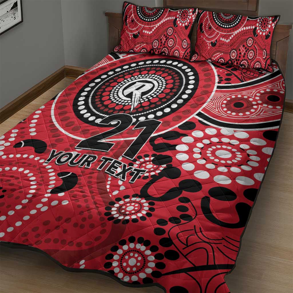 Renegades Cricket Custom Quilt Bed Set Australian Aboriginal