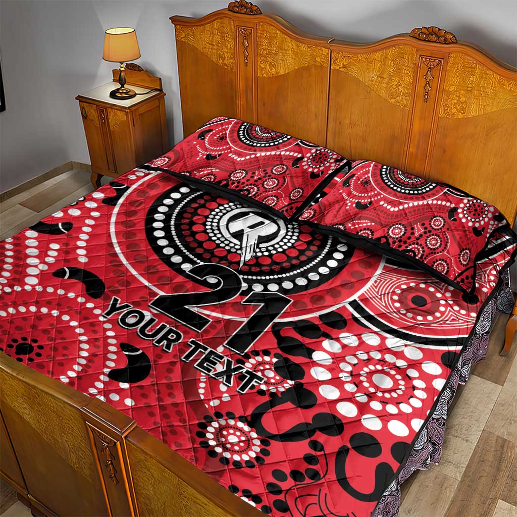 Renegades Cricket Custom Quilt Bed Set Australian Aboriginal