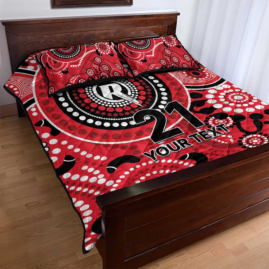 Renegades Cricket Custom Quilt Bed Set Australian Aboriginal