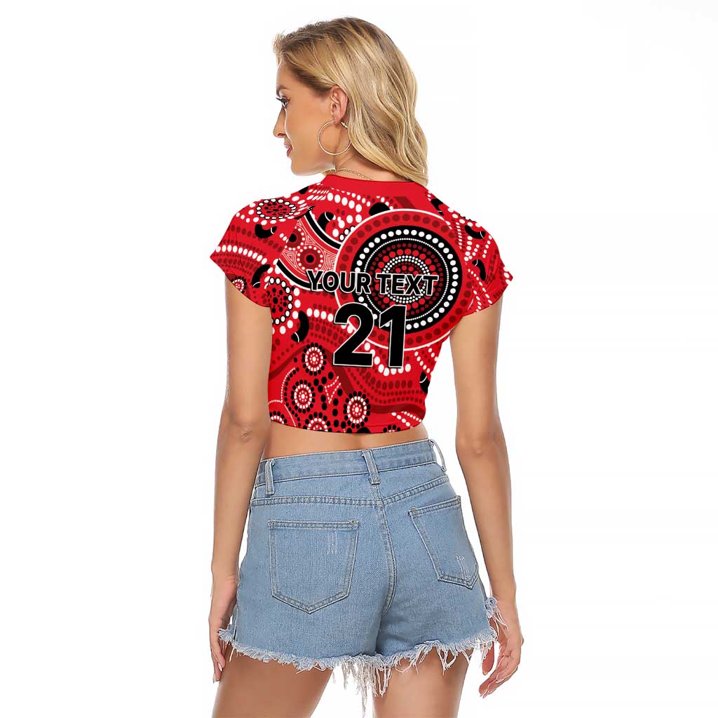 Renegades Cricket Custom Raglan Cropped T Shirt Australian Aboriginal