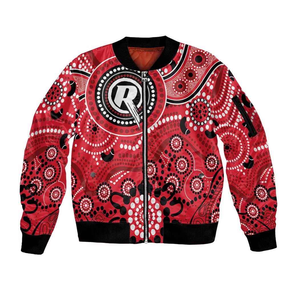 Renegades Cricket Custom Sleeve Zip Bomber Jacket Australian Aboriginal