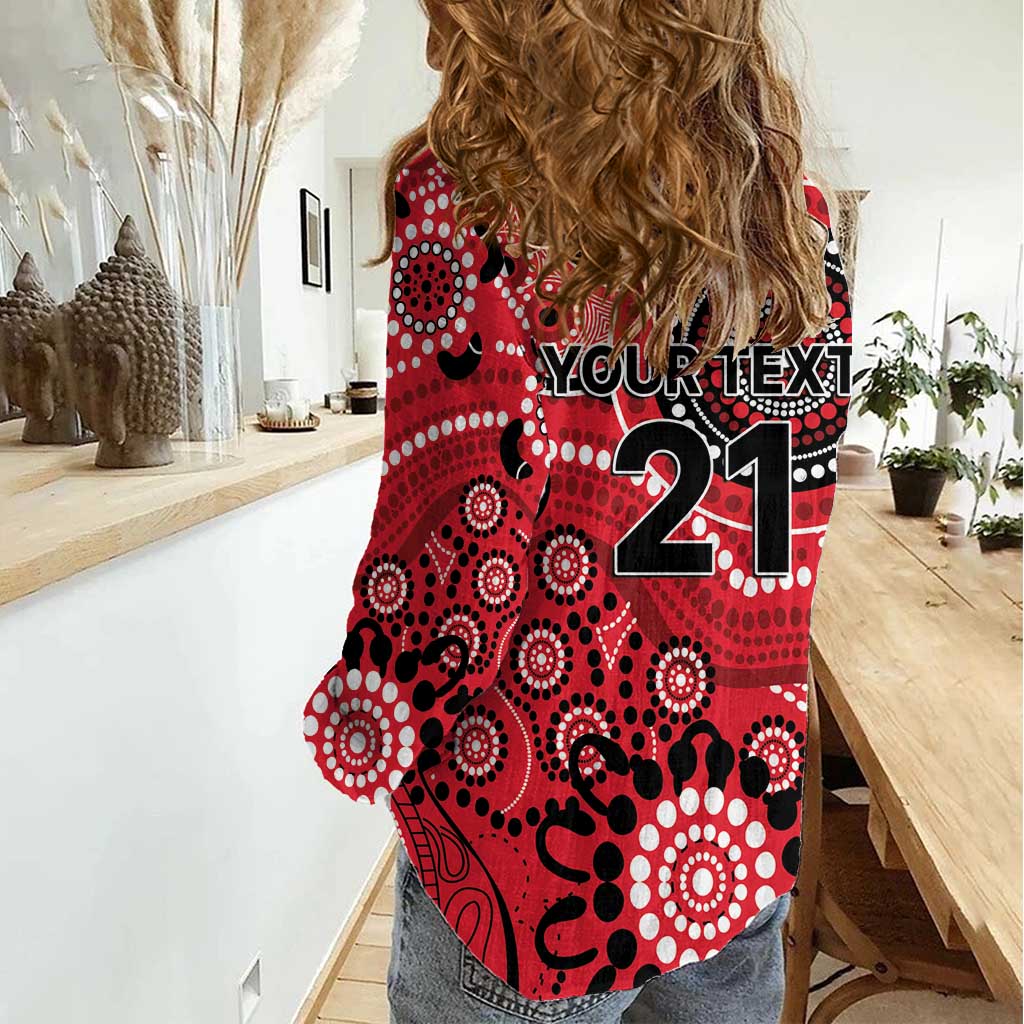 Renegades Cricket Custom Women Casual Shirt Australian Aboriginal