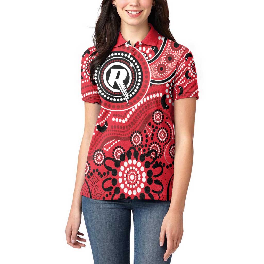 Renegades Cricket Custom Women Polo Shirt Australian Aboriginal