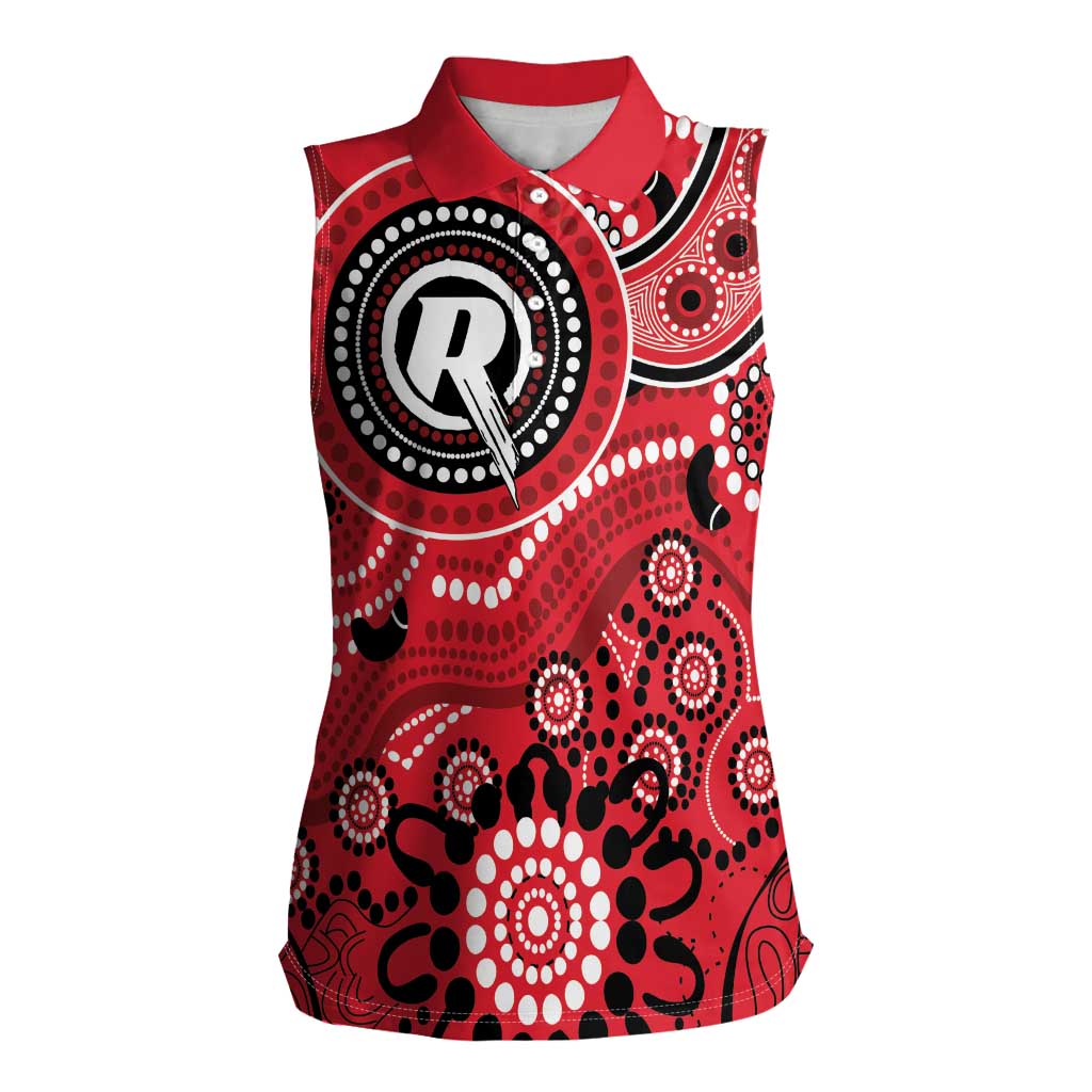 Renegades Cricket Custom Women Sleeveless Polo Shirt Australian Aboriginal