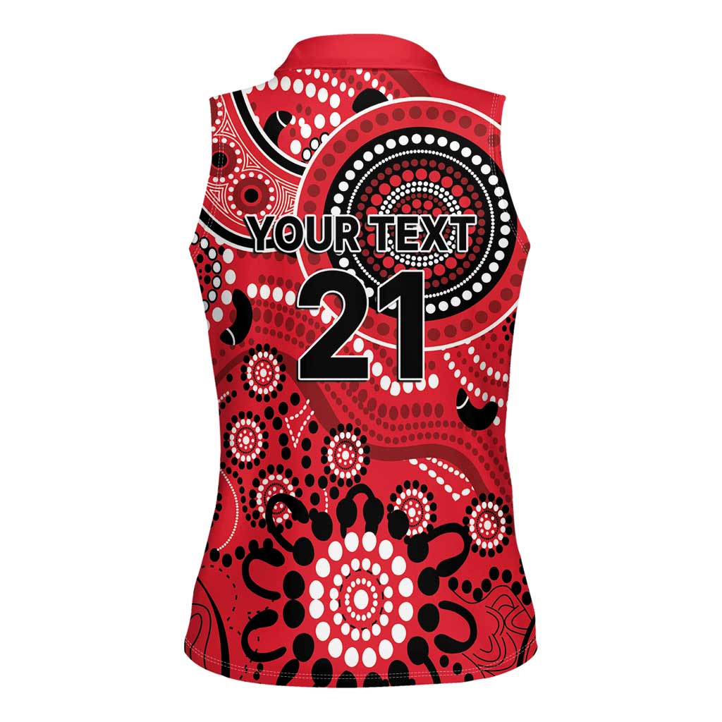 Renegades Cricket Custom Women Sleeveless Polo Shirt Australian Aboriginal